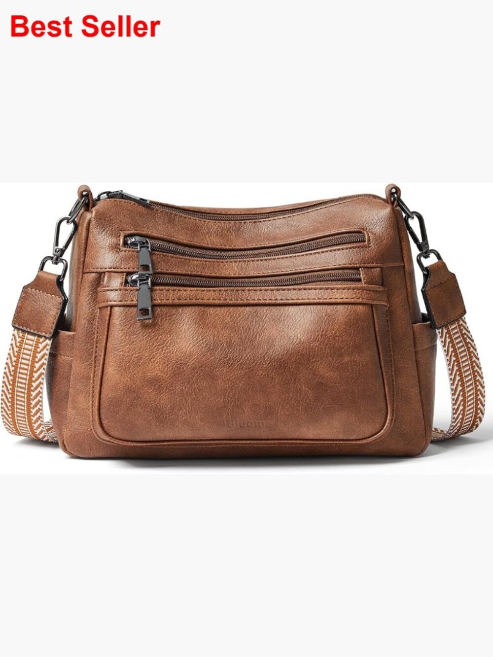Faux Leather Crossbody Bag Lightweight Sling Bag Shoulder Handbag